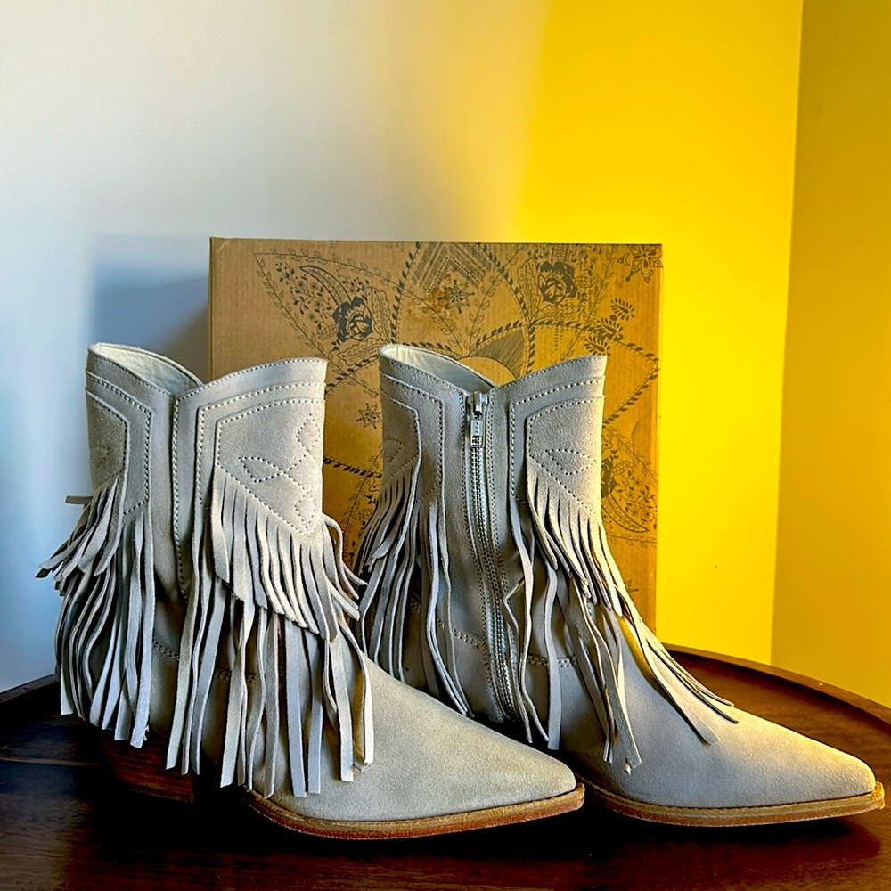 Free People Lawless Fringe Western Boots